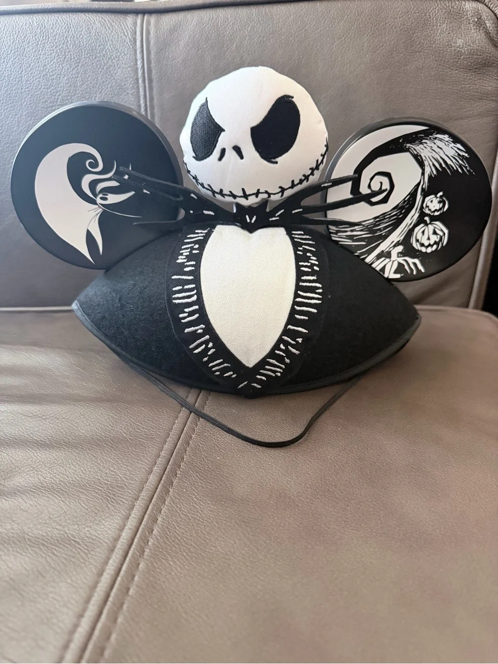 Disney Jack Skellington Ear Hat - Black and White
